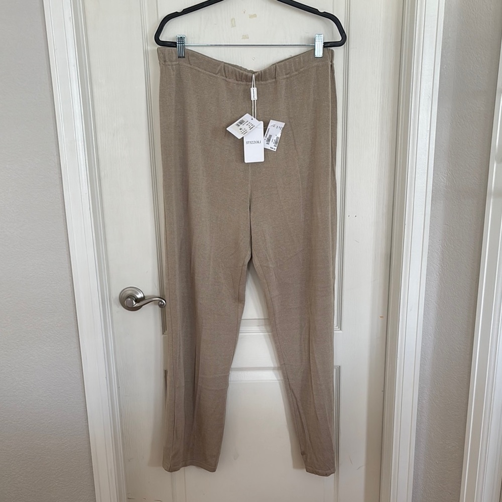 NWT Stizzoli Beige Straight-Leg Pants
